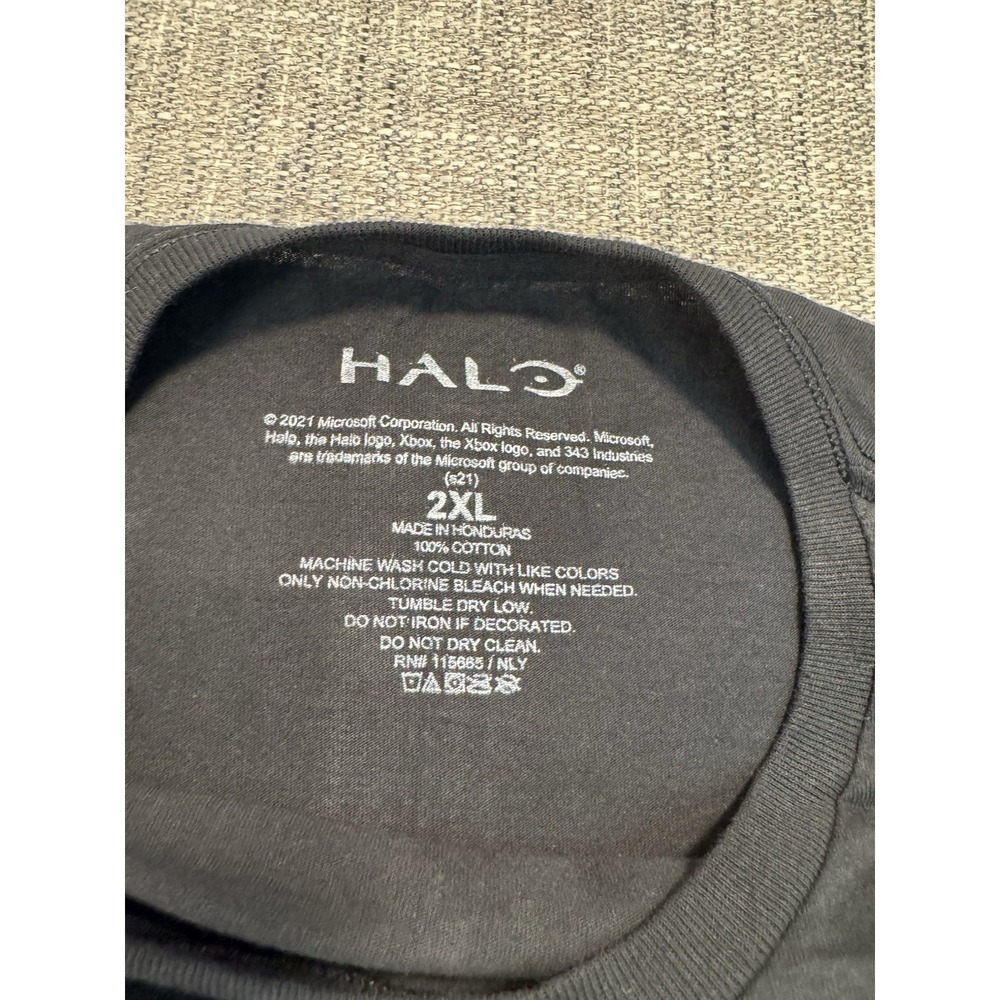 Halo Infinite Master Chief Black Short Sleeve Graphic T-Shirt Men's Size XXL New - Picture 3 of 8